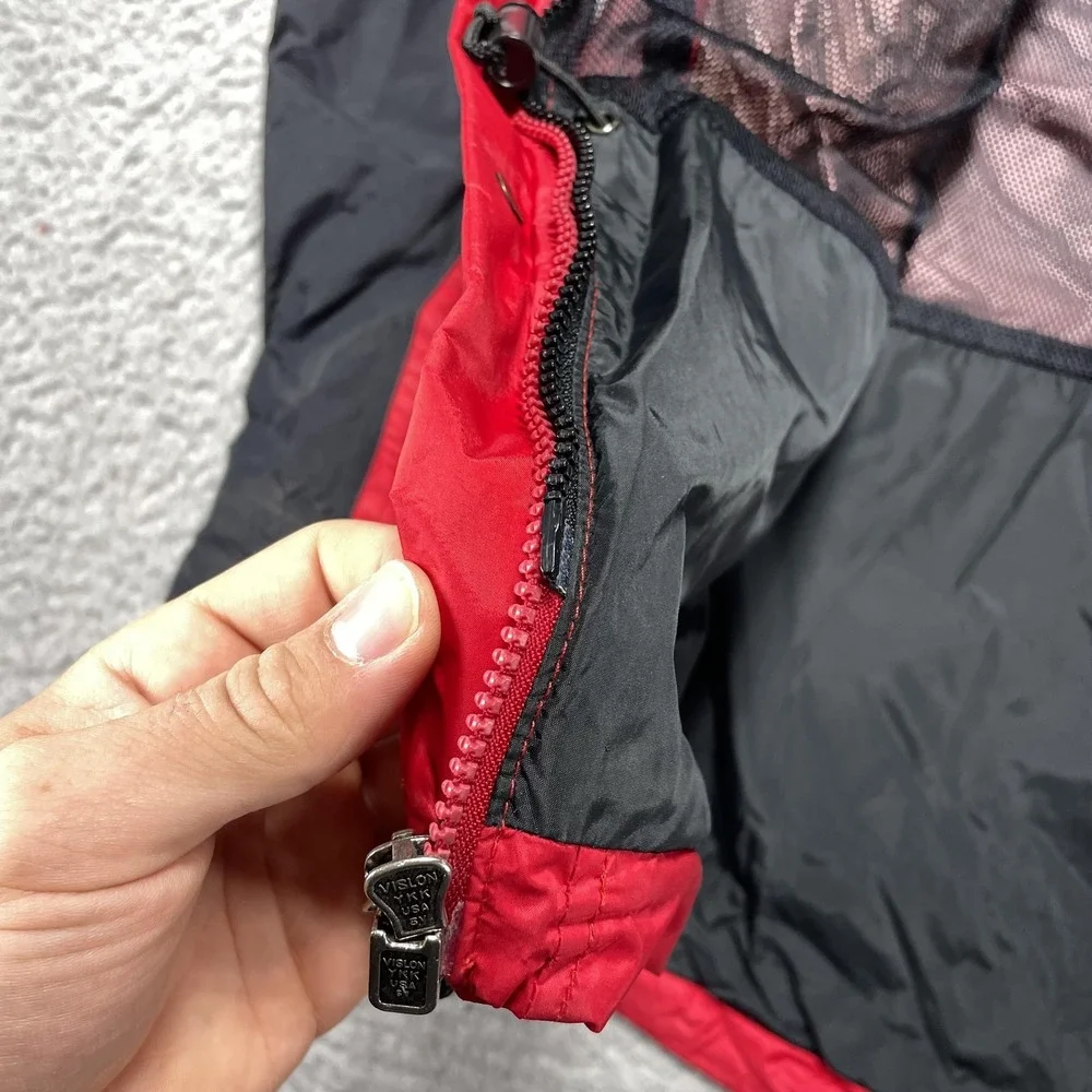 Vintage The North Face Jacket Mens Medium Red Black Gore-Tex Hooded Ski USA 90s